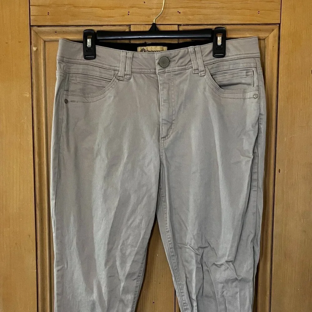 Democracy Womens Ab Solution Technology High Rise Denim Jeans Sz 14 Beige AN EXC